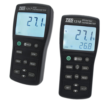 Platinum RTD Thermometer TES-1317 / TES-1318 |TES Electrical 