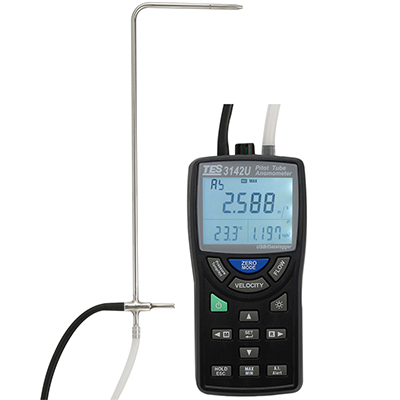 Pitot Tube Anemometer & Differential Pressure Manometer